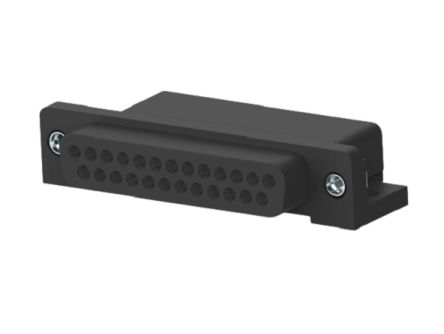TE Connectivity 5747461 25 Way Right Angle Board Mount PCB D-sub Connector Receptacle, 2.74mm Pitch, with Through Hole [5747461-3]; 274-8575