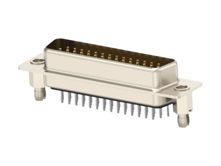 TE Connectivity 44 Way Vertical PCB D-sub Connector Plug, 2.77mm Pitch, with Boardlock [2301847-1]; 274-8581