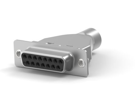 TE Connectivity AMPLIMITE 15 Way Cable D-sub Connector Receptacle, 2.74mm Pitch, with Cable Mount [5787908-1]; 274-8586