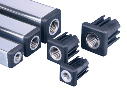 Nu-Tech Engineering Square Nylon Tube Insert, M24, 1200kg Static Load Capacity [A021/013]; 274-8668