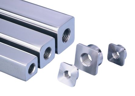 Nu-Tech Engineering Square Stainless Steel Tube Insert, M16, 2000kg Static Load Capacity [A025/013]; 274-8682