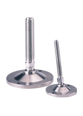 Nu-Tech Engineering M16 80mm Dia. Steel Levelling Adjustable Foot, 1750kg Static Load Capacity 10° Tilt Angle [A210/010]; 274-8831
