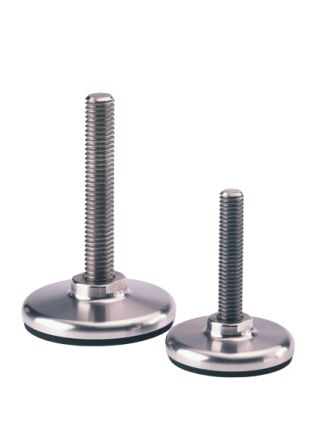 Nu-Tech Engineering M24 150mm Dia. Stainless Steel Electronics Adjustable Foot, 4000kg Static Load Capacity 0° Tilt [A315/009]; 274-8855