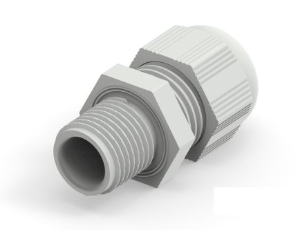 Entrelec 1SNG Series Light Grey PA 6 Cable Gland, M16 Thread, 4mm min., 8mm max., IP66, IP68 [1SNG601034R0000]; 274-8932