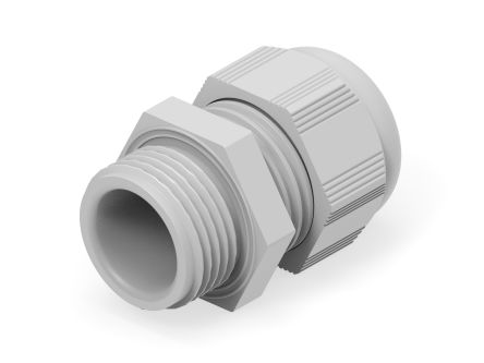Entrelec 1SNG Series Light Grey PA 6 Cable Gland, M20 Thread, 6mm min., 12mm max., IP66, IP68 [1SNG601055R0000]; 274-8934