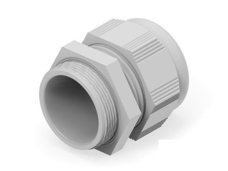 Entrelec 1SNG Series Light Grey PA 6 Cable Gland, M40 Thread, 19mm min., 28mm max., IP66, IP68 [1SNG601124R0000]; 274-8940