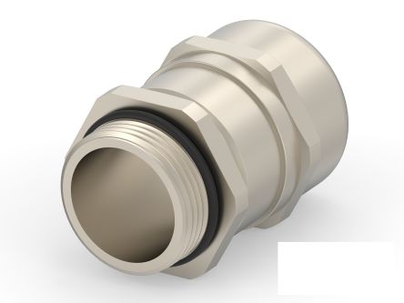 Entrelec 1SNG Series Brass Brass, CR, NBR Cable Gland, M25 Thread, 13mm min., 18mm max., IP66, IP68 [1SNG613010R0000]; 274-8989