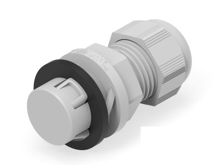Entrelec 1SNG Series Light Grey PA 6 Cable Gland, 5mm min., 12mm max., IP66, IP68 [1SNG622007R0000]; 274-8997