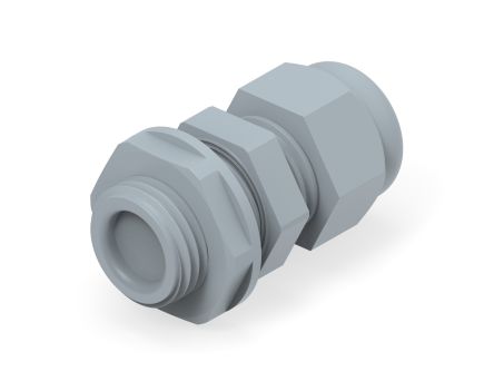 Entrelec 1SNG Series Grey PA 6 Cable Gland, M16 Thread, 4mm min., 8mm max., IP66, IP68 [1SNG626017R0000]; 274-9028
