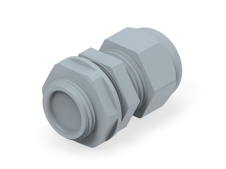 Entrelec 1SNG Series Grey PA 6 Cable Gland, M20 Thread, 6mm min., 12mm max., IP66, IP68 [1SNG626038R0000]; 274-9034