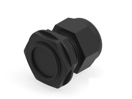 Entrelec 1SNG Series Black PA 6 Cable Gland, M32 Thread, 15mm min., 21mm max., IP66, IP68 [1SNG626093R0000]; 274-9048