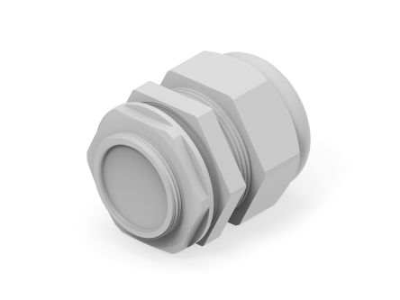 Entrelec 1SNG Series Light Grey PA 6 Cable Gland, M40 Thread, 22mm min., 32mm max., IP66, IP68 [1SNG626115R0000]; 274-9050