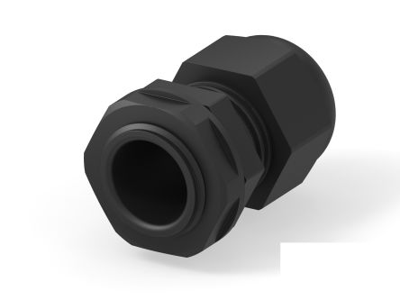 Entrelec 1SNG Series Black PA 6 Cable Gland, PG11 Thread, 5mm min., 10mm max., IP66, IP68 [1SNG626153R0000]; 274-9063