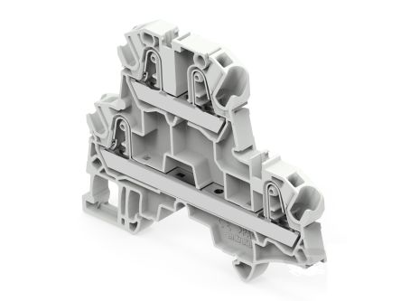 Entrelec 1SNK706210R0000 ENTRELEC SNK Series Grey, 4mm², 2-Level, Push In Termination [1SNK706210R0000]; 274-9090