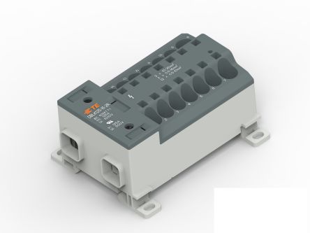 Entrelec Distribution Block, 14 Way, 1.5 → 25mm², 85A, 1 kV, Black, Grey [1SNL412510R0000]; 274-9112