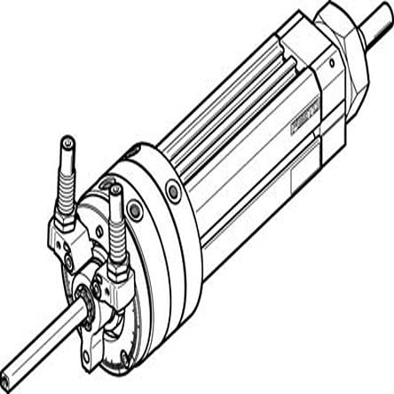 Festo DSL Series 8 bar Double Action Pneumatic Rotary Actuator, 246° Rotary Angle, 20mm Bore [DSL-20-50-270-CC-A-S2-B]; 275-2962