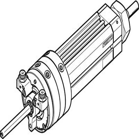 Festo DSL Series 8 bar Double Action Pneumatic Rotary Actuator, 270° Rotary Angle, 25mm Bore [DSL-25-25-270-P-A-S20-B]; 275-2988