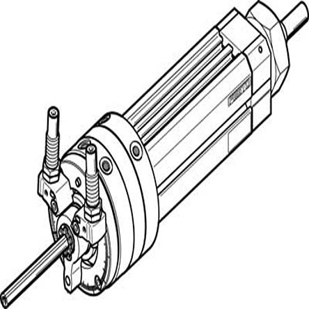 Festo DSL Series 8 bar Double Action Pneumatic Rotary Actuator, 240° Rotary Angle, 40mm Bore [DSL-40-80-270-CC-A-S2-KF-B]; 275-3107