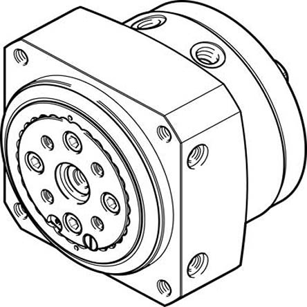 Festo DSM Series 10 bar Double Action Pneumatic Rotary Actuator, 270° Rotary Angle, 32mm Bore [DSM-32-270-HD-A-B]; 275-3170