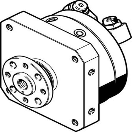 Festo DSM Series 10 bar Double Action Pneumatic Rotary Actuator, 270° Rotary Angle, 32mm Bore [DSM-32-270-P-FW-A-B]; 275-3175