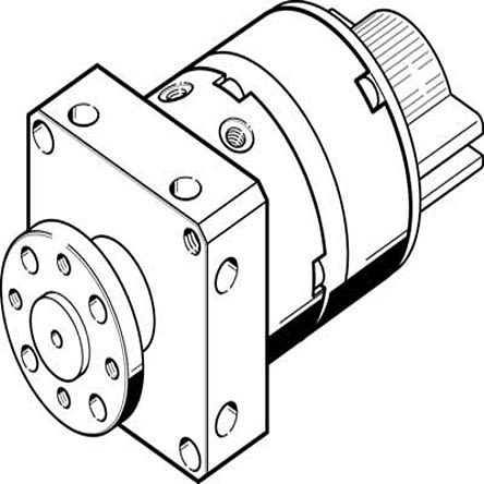 Festo DSM Series 8 bar Double Action Pneumatic Rotary Actuator, 180° Rotary Angle, 6mm Bore [DSM-6-180-P-A-FF-FW]; 275-3194