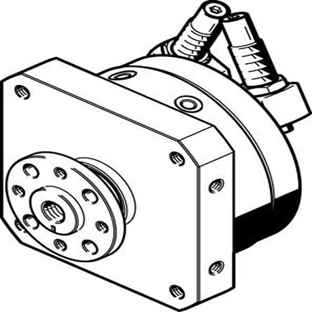 Festo DSM Series 10 bar Double Action Pneumatic Rotary Actuator, 240° Rotary Angle, 63mm Bore [DSM-63-270-CC-FW-A-B]; 275-3201