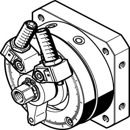 Festo DSM Series 10 bar Double Action Pneumatic Rotary Actuator, 240° Rotary Angle, 63mm Bore [DSM-63-270-P1-FW-A-B]; 275-3206