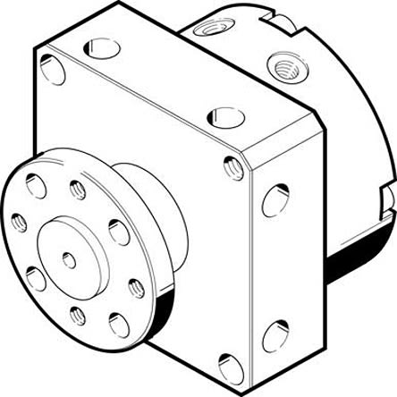 Festo DSM Series 8 bar Double Action Pneumatic Rotary Actuator, 90° Rotary Angle, 6mm Bore [DSM-6-90-P-FW]; 275-3215