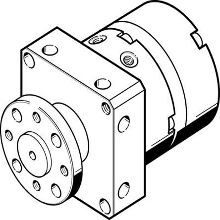Festo DSM Series 8 bar Double Action Pneumatic Rotary Actuator, 180° Rotary Angle, 8mm Bore [DSM-8-180-P-FF-FW]; 275-3222
