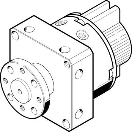 Festo DSM Series 8 bar Double Action Pneumatic Rotary Actuator, 90° Rotary Angle, 8mm Bore [DSM-8-90-P-A-FW]; 275-3226