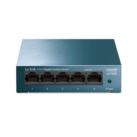 TP-Link LS105G, Unmanaged 5 Port Ethernet Switch Type G - British 3-Pin [LS105G]; 275-3532