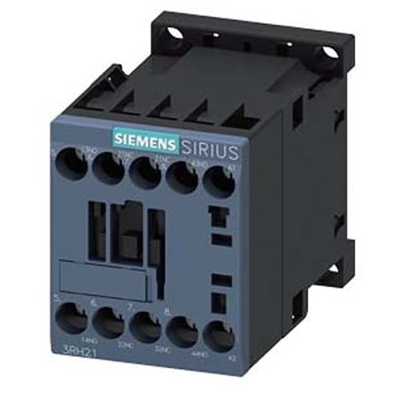 Siemens SIRIUS 3RH2 Contactor Relay, 100 V ac Coil, 4-Pole, 10 A, 2NO + 2NC, 690 V ac [3RH2122-1AG60]; 275-3898