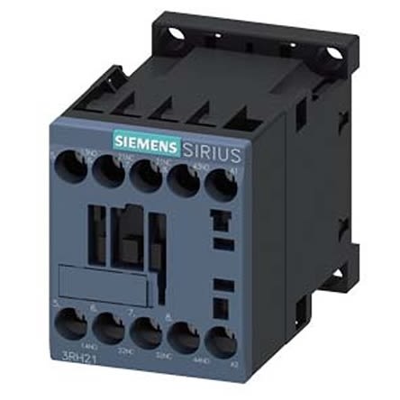 Siemens SIRIUS 3RH2 Contactor Relay, 200 V ac Coil, 4-Pole, 10 A, 2NO + 2NC, 690 V ac [3RH2122-1AN60]; 275-3902