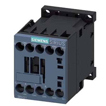 Siemens SIRIUS 3RH2 Contactor Relay, 72 V dc Coil, 4-Pole, 10 A, 2NO + 2NC, 690 V ac [3RH2122-1BJ80]; 275-3913