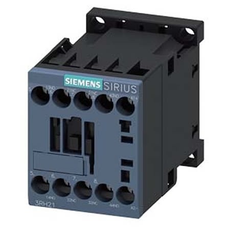 Siemens SIRIUS 3RH2 Contactor Relay, 250 V dc Coil, 4-Pole, 10 A, 2NO + 2NC, 690 V ac [3RH2122-1BN40]; 275-3914