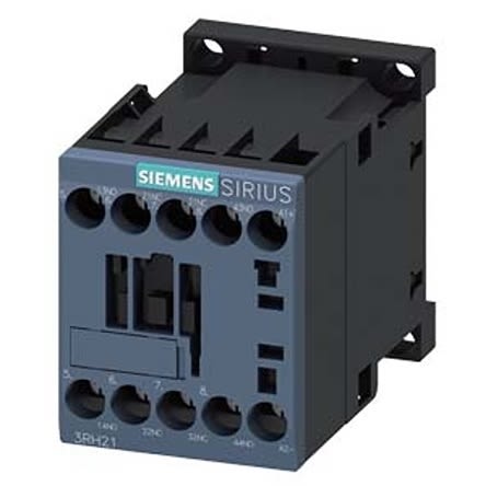 Siemens SIRIUS 3RH2 Contactor Relay, 60 V dc Coil, 4-Pole, 10 A, 2NO + 2NC, 690 V ac [3RH2122-1KE40]; 275-3915