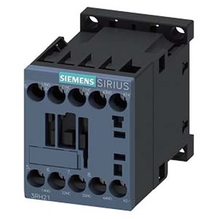 Siemens SIRIUS 3RH2 Contactor Relay, 24 V dc Coil, 4-Pole, 10 A, 2NO + 2NC, 690 V ac [3RH2122-1UB40-0KV0]; 275-3920