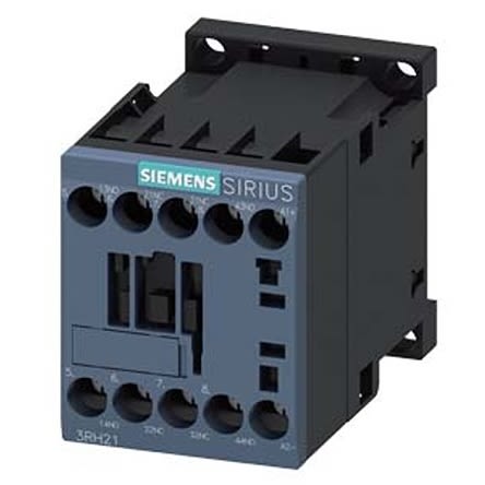 Siemens SIRIUS 3RH2 Contactor Relay, 72 - 125 V dc Coil, 4-Pole, 10 A, 2NO + 2NC, 690 V ac [3RH2122-1XF40-0LA2]; 275-3921