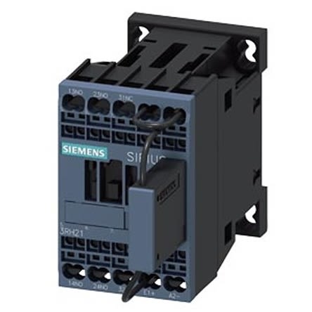 Siemens SIRIUS 3RH2 Contactor Relay, 72 V dc Coil, 4-Pole, 10 A, 2NO + 2NC, 690 V ac [3RH2122-2KJ80-0LA0]; 275-3943