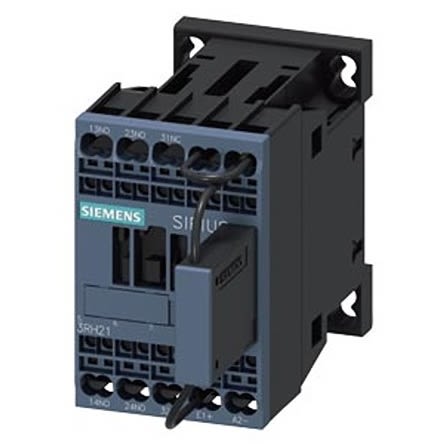 Siemens SIRIUS 3RH2 Contactor Relay, 220 V dc Coil, 4-Pole, 10 A, 2NO + 1NC, 690 V ac [3RH2122-2KM40-0LA0]; 275-3944