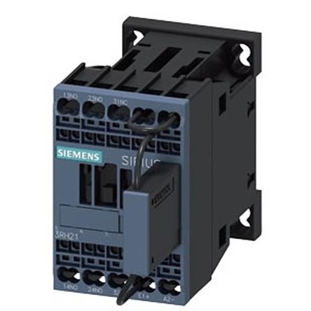 Siemens SIRIUS 3RH2 Contactor Relay, 24 V dc Coil, 4-Pole, 10 A, 2NO + 1NC, 690 V ac [3RH2122-2LB40-2LA0]; 275-3947