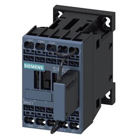 Siemens SIRIUS 3RH2 Contactor Relay, 72 V dc Coil, 4-Pole, 10 A, 2NO + 1NC, 690 V ac [3RH2122-2LJ80-0LA0]; 275-3951