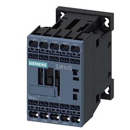 Siemens SIRIUS 3RH2 Contactor Relay, 24 V dc Coil, 4-Pole, 10 A, 2NO + 2NC, 690 V ac [3RH2122-2MB40-0KT0]; 275-3952