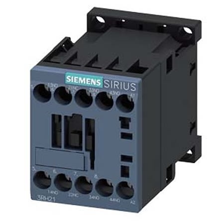 Siemens SIRIUS 3RH2 Contactor Relay, 277 V ac Coil, 4-Pole, 10 A, 3NO + 1NC, 690 V ac [3RH2131-1AU60]; 275-3978