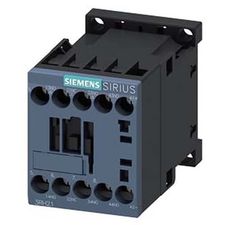 Siemens SIRIUS 3RH2 Contactor Relay, 24 V dc Coil, 4-Pole, 10 A, 3NO + 1NC, 690 V ac [3RH2131-1BB40-1AA0]; 275-3981