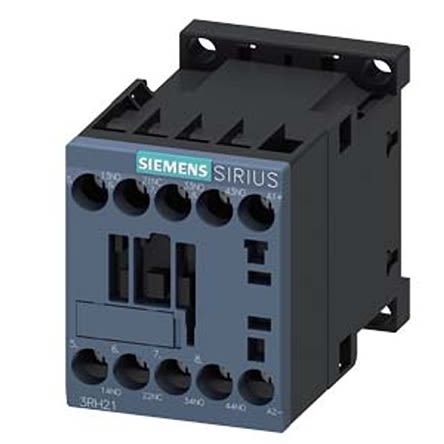 Siemens SIRIUS 3RH2 Contactor Relay, 24 V dc Coil, 4-Pole, 10 A, 3NO + 1NC, 690 V ac [3RH2131-1MB40-0KT0]; 275-3986