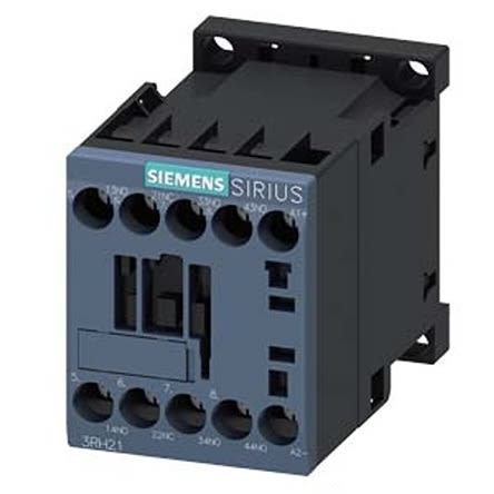 Siemens SIRIUS 3RH2 Contactor Relay, 72 - 125 V dc Coil, 4-Pole, 10 A, 3NO + 1NC, 690 V ac [3RH2131-1XF40-0LA2]; 275-3988