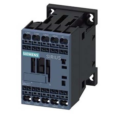 Siemens SIRIUS 3RH2 Contactor Relay, 42 V ac Coil, 4-Pole, 10 A, 3NO + 1NC, 690 V ac [3RH2131-2AD00]; 275-3989