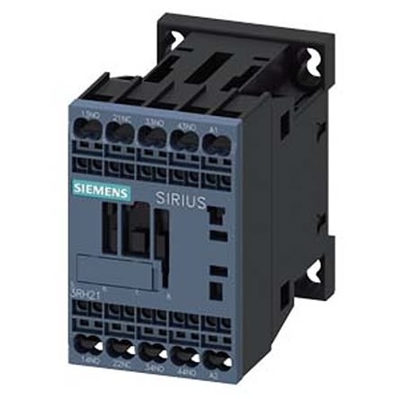 Siemens SIRIUS 3RH2 Contactor Relay, 48 V ac Coil, 4-Pole, 10 A, 3NO + 1NC, 690 V ac [3RH2131-2AH00]; 275-3990