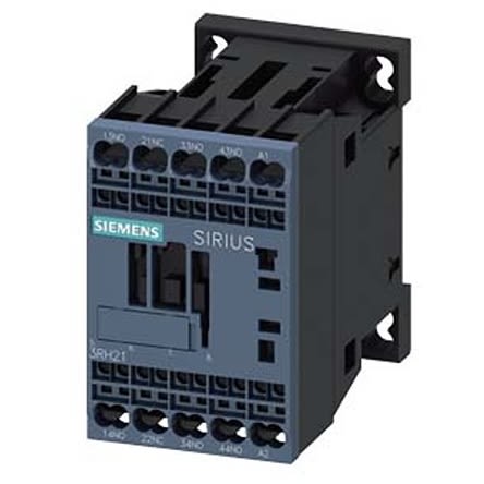 Siemens SIRIUS 3RH2 Contactor Relay, 220 V ac Coil, 4-Pole, 10 A, 3NO + 1NC, 690 V ac [3RH2131-2AP60]; 275-3993